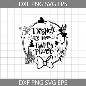 My Happy Place Svg, Tinkerbell Svg, Dumbo Svg, Minnie Svg, Castle Svg, Cartoon Svg, Cricut File, Clipart, Svg, Png, Eps, Dxf