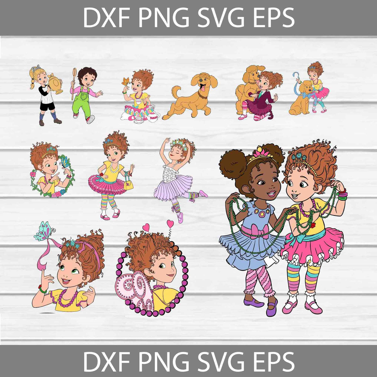 Fancy Nancy Svg, Bundle, Cartoon Svg, Cricut File, Clipart, Svg, Png