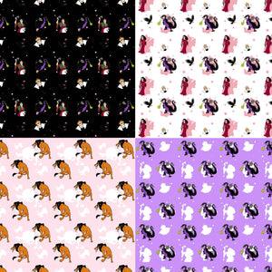Cute Witch Seamless Pattern, Digital Papers, Scrapbook Papers, Pattern Paper, Background, 12*12inches -300dpi