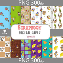 Load image into Gallery viewer, Seamless Pattern, Scrapbook Papers, Pattern Paper, Background, Wallpaper, 12*12inches -300dpi
