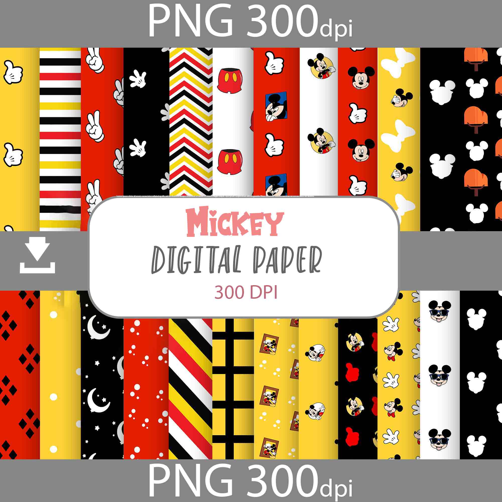 Repeating Mickey Pattern Mickey Mouse Pattern