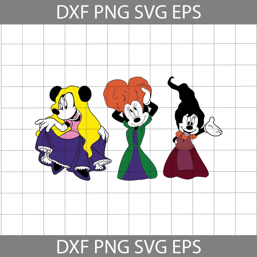 Minnie Inspired Hocus Pocus Svg, Sanderson Sisters Svg, Witch svg, Halloween Svg, Cricut File, Clipart, Svg, Png, Eps, Dxf