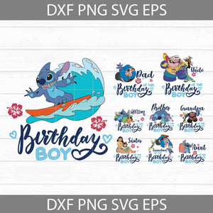 Bundle Family Birthday Boy svg, Lilo And Stitch Svg, Birthday svg, Cricut File, Clipart, svg, png, eps, dxf