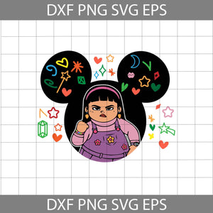 Abby Svg, Mickey Head Svg, Turning Red svg, Cartoon Svg, Cricut File, Clipart, Svg, Png, Eps, Dxf