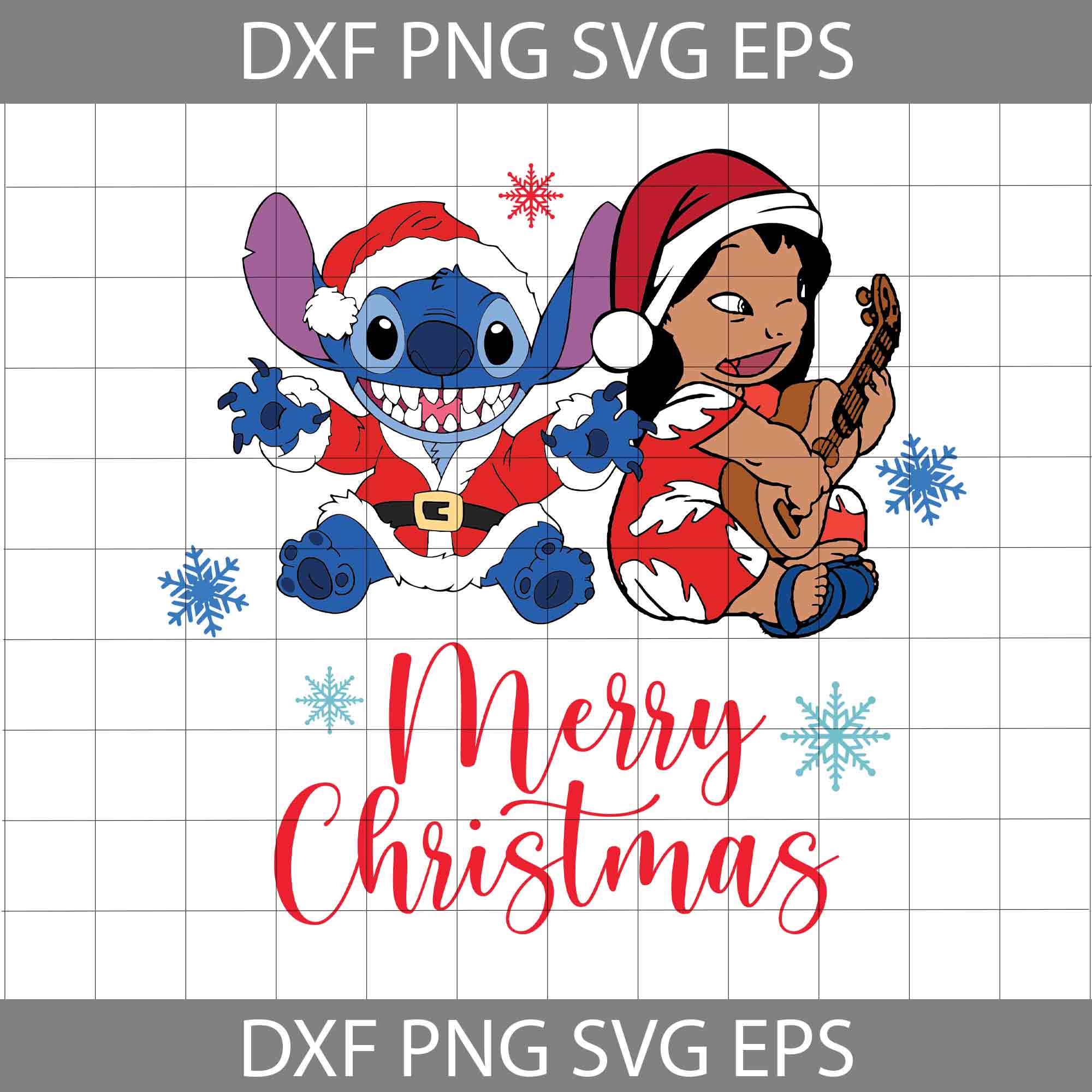 Pink Stitch Merry Christmas SVG, Disney Lilo Stitch Christmas SVG