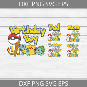 Bundle Family Birthday Boy svg, Family Svg, Bundle, Cricut File, Clipart, Svg, Png, Eps, Dxf