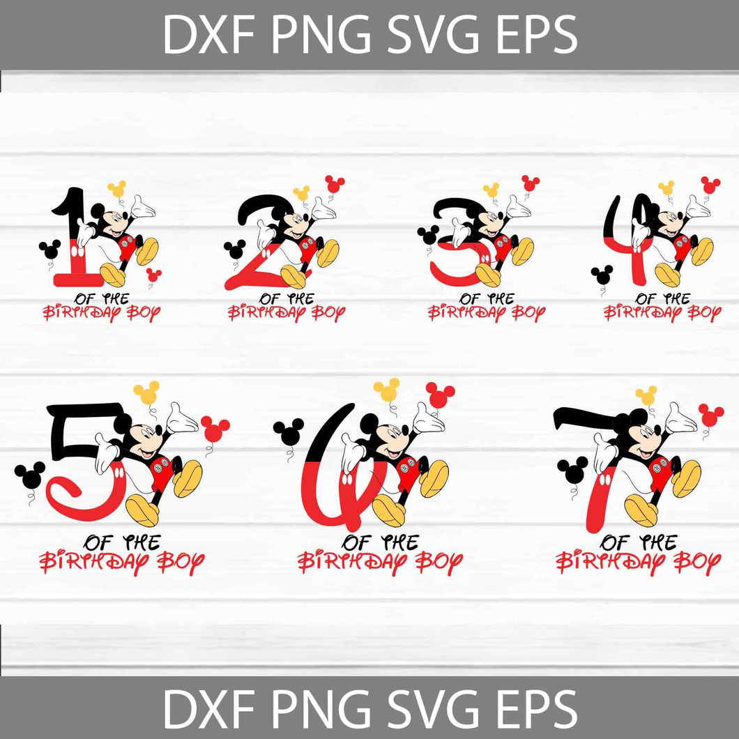 Bundle Birthday Boy Svg, Mickey Svg, Birthday Svg, Cricut File, Clipart, Svg, Png, Eps, Dxf