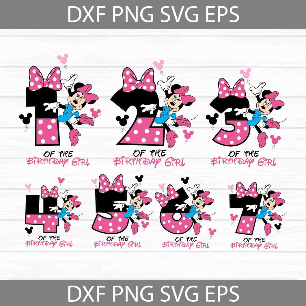 Bundle Birthday Girl Svg, Minnie Svg, Birthday Svg, Cricut File, Clipart, Svg, Png, Eps, Dxf