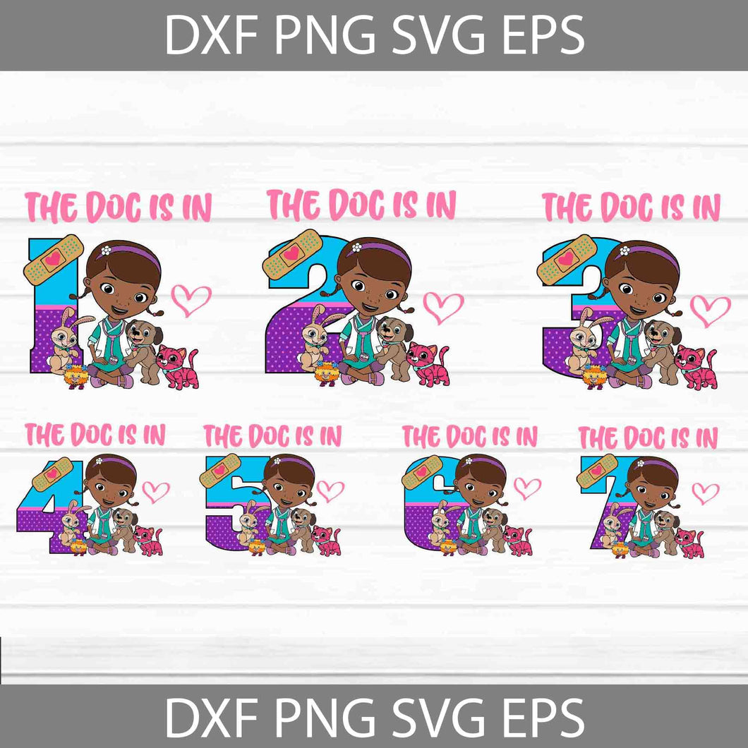 Birthday Girl Svg, The Doc Is In 1 svg, Doc McStuffin Svg, Bundle, Birthday Svg, Cricut File, Clipart, Svg, Png, Eps, Dxf