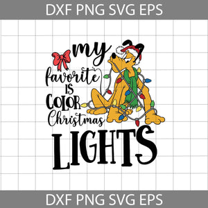 My Favorite Color Is Christmas Lights Svg, Santa Svg, Christmas Svg, Gift Svg, Cricut file, Clipart, Svg, Png, Eps, dxf