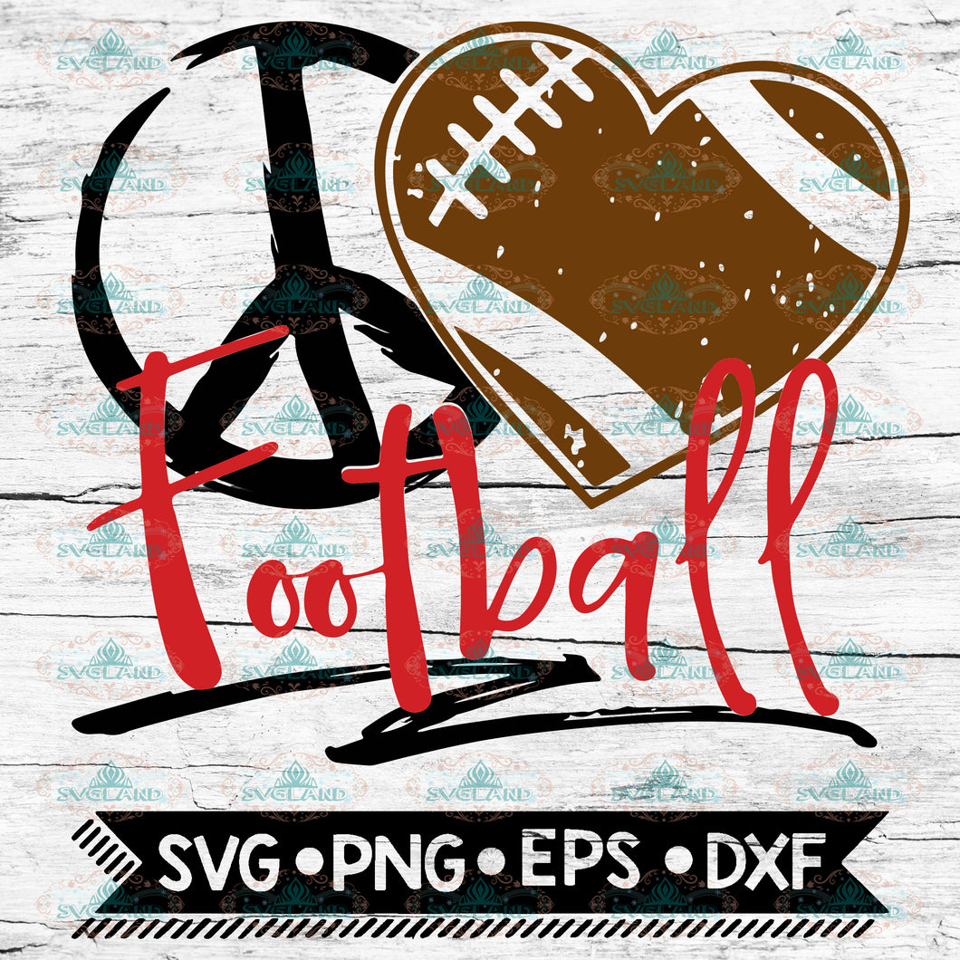 Peace Love Football Grunge Svg ,Football Svg,, Svg Designs, Cricut Files