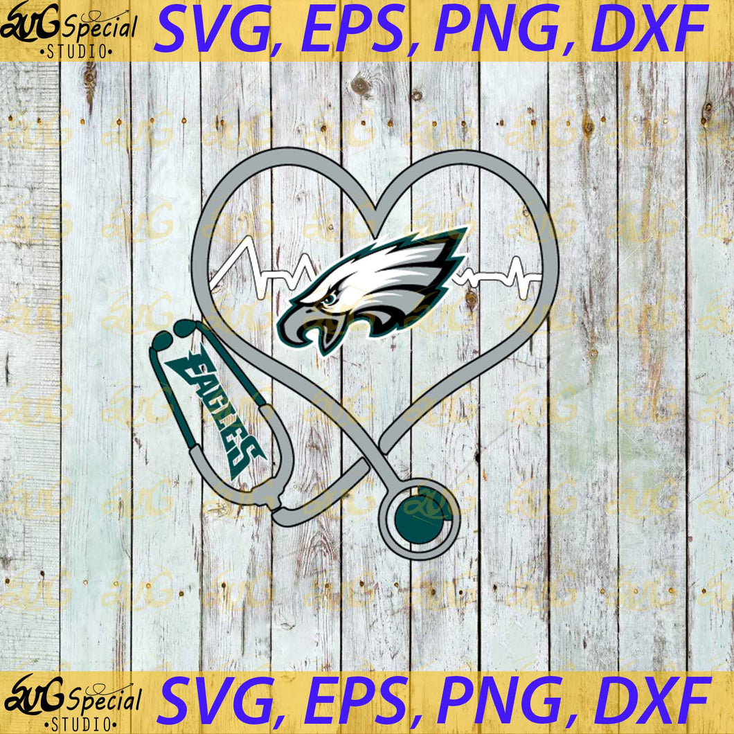 Philadelphia Eagles Nurse Love Svg, New Orleans Saints Svg, NFL Svg, Football Svg, Cricut File, Clipart, Love Saints Svg, Png, Eps, Dxf