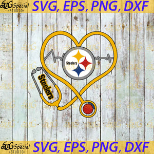 Pittsburgh Steelers Nurse Love Svg, New Orleans Saints Svg, NFL Svg, Football Svg, Cricut File, Clipart, Love Saints Svg, Png, Eps, Dxf