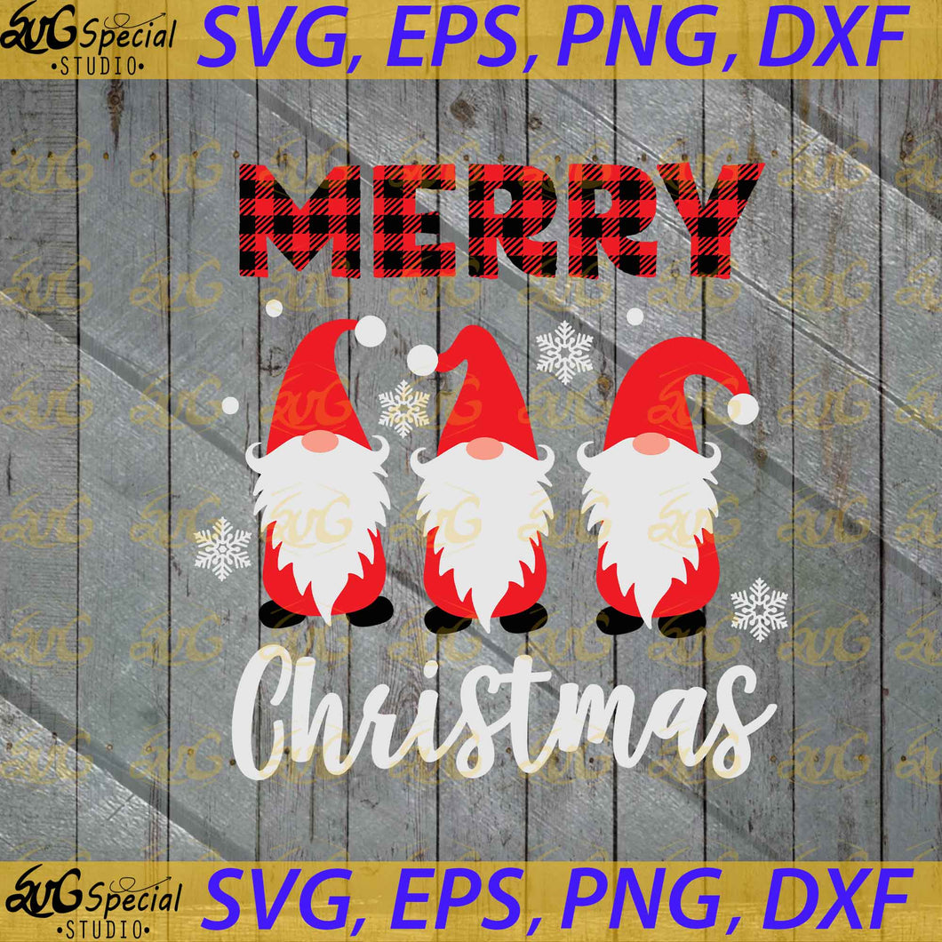 Gnomes Svg, Cricut File, Clip Art, Merry Christmas Svg, Cute Svg, Buffalo Plaid Svg, Png, Eps, Dxf