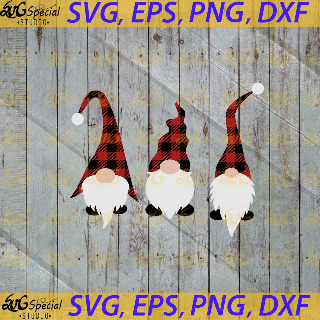 Gnomes Svg, Cricut File, Clip Art, Merry Christmas Svg, Cute Svg, Buffalo Plaid Svg, Png, Eps, Dxf1