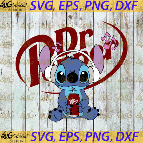 Dr. Pepper Svg, Stitch Svg, Cricut File, Clip Art, Cute Stitch Svg, Drink Svg, Disney Svg, Brand Logo Svg, Png, Eps, Dxf