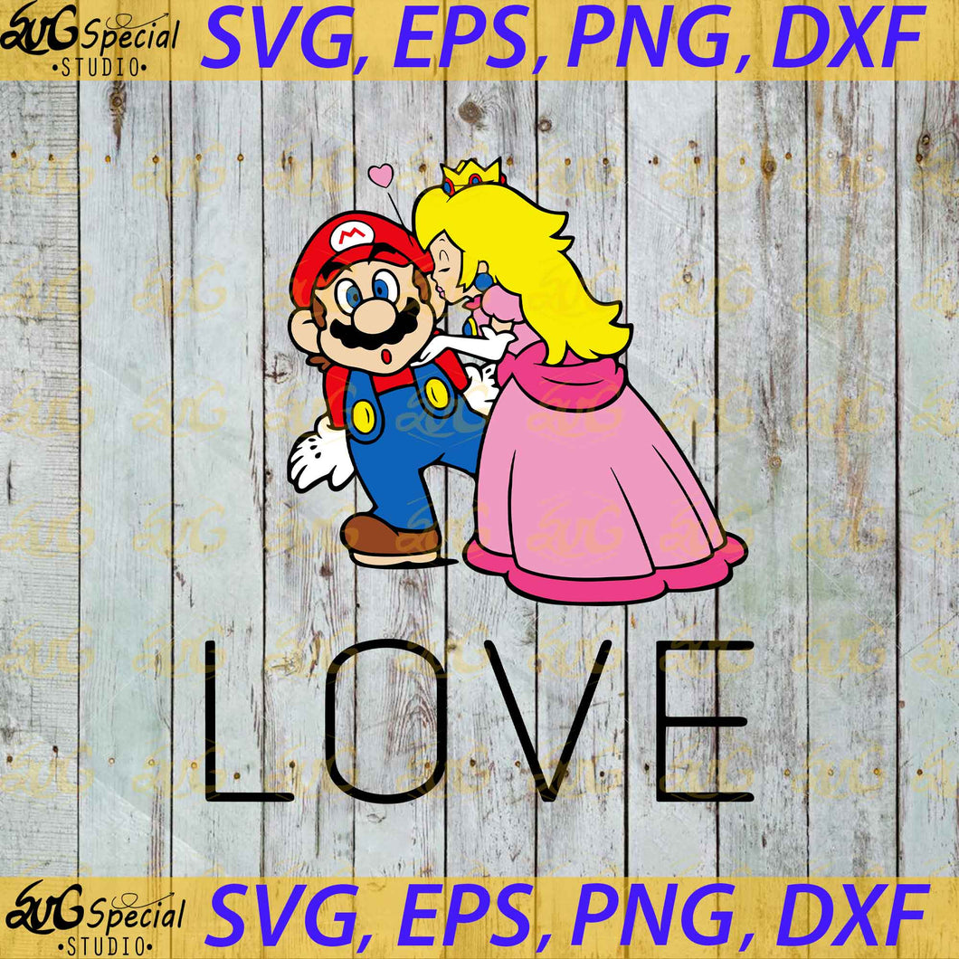 Mario Svg, Princess Svg, Love Svg, Cricut File, Clip Art, Game Svg, Gamer Svg, Funny Mario Svg, Png, Eps, Dxf