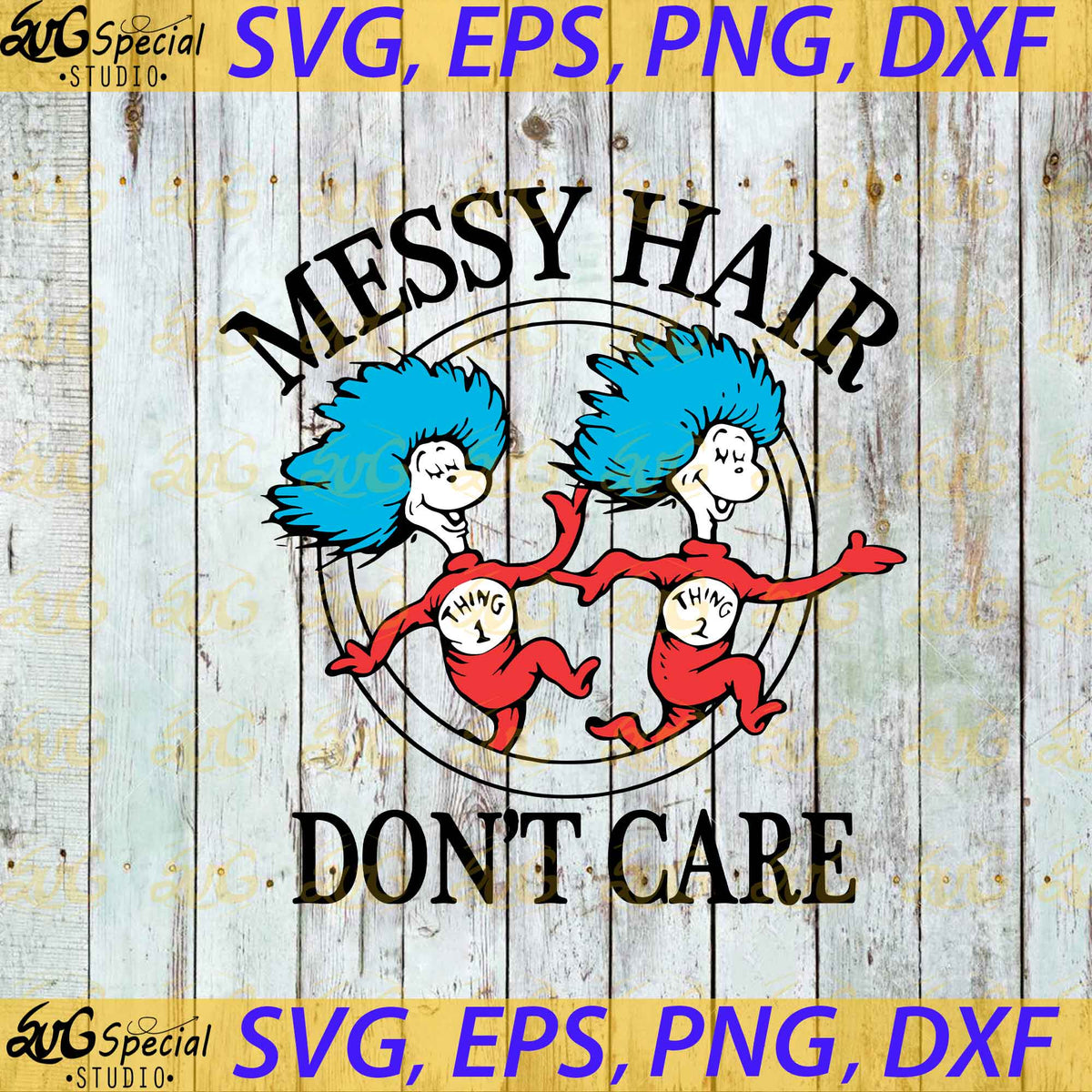 Messy Hair Don't Care svg, Cricut File, Clipart, Readbook Svg, Svg, Png ...