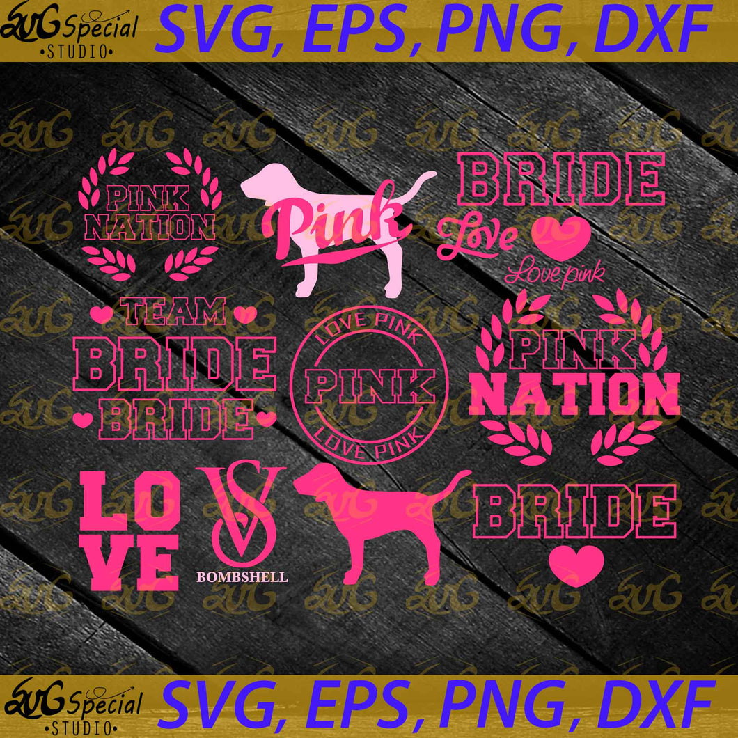 Love Pink Svg, Bundle, Cuties Svg, Cricut, Silhouette, Clipart, Tiger Pink, Cartoon Svg, Flower Svg, Quotes Svg 5