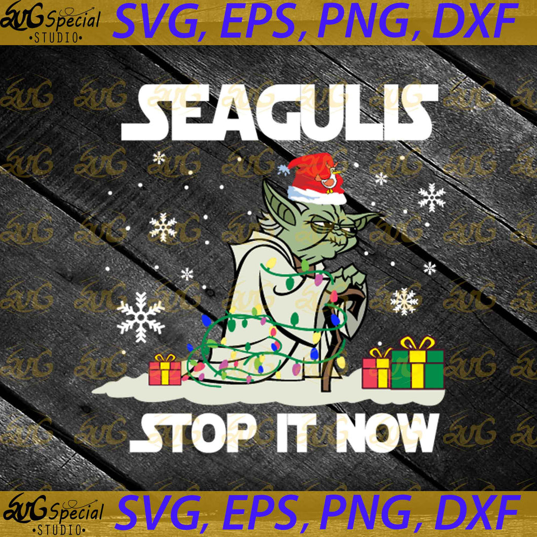 Star Wars Yoda Santa Seagulls Stop It Now Christmas Svg, Star Wars Svg, Christmas Svg, Cricut File