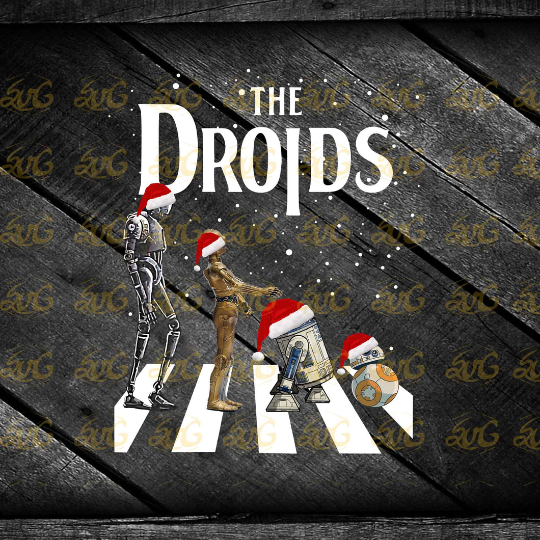 Star Wars Svg, Star Wars Christmas Svg, Christmas Svg, Cricut, Clipart, Funny Starwars Svg, The Droids Abbey Road 2