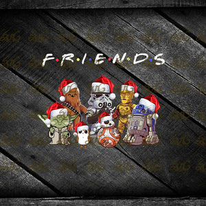 Star Wars Characters water mirror Friends Christmas Svg, Cricut File, Clipart, Christmas Svg, Starwars Svg, Friends Svg 2