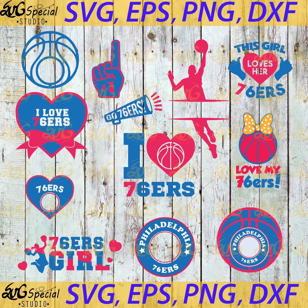 Philadelphia 76ers Svg, Philadelphia 76ers, Philadelphia 76ers Basketball, Basketball Svg, Sport Svg, Bundle, Cricut File, Clipart, Basketball Mom Svg, Love Basketball Svg, Png, Eps, Dxf1