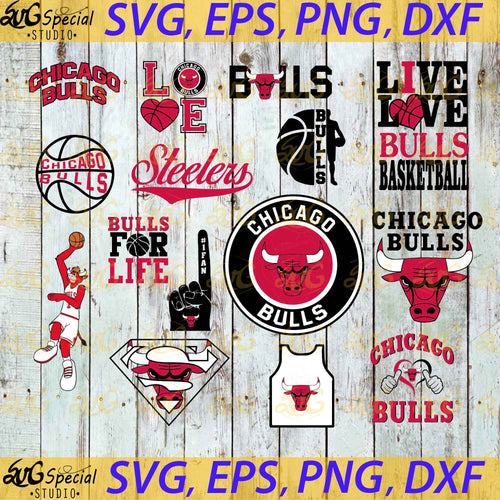 Chicago Bulls Svg, Chicago Bulls, Chicago Bulls Basketball, Basketball Svg, Sport Svg, Bundle, Cricut File, Clipart, Basketball Mom Svg, Love Basketball Svg, Png, Eps, Dxf1