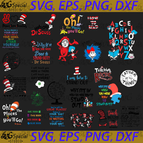 Mega Bundle, Dr seuss Svg, Dr Seuss Cute Svg, Bundle, Coffee Svg, Dr seuss, Cricut File, Clipart, Little Miss Thing Svg, Png, Eps, Dxf2