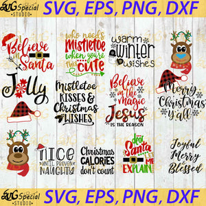 Gnome Svg, Christmas Svg, Bundle, Deer Svg, Santa Svg, Candy Cane Svg, Merry Christmas Svg, Leopard Svg, Cricut File, Clipart