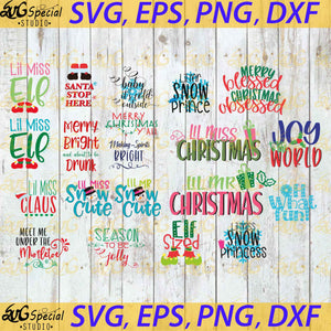 Christmas Svg, Elf Svg, Cricut, Silhouette Cameo, Christmas Quotes Svg, Bundle