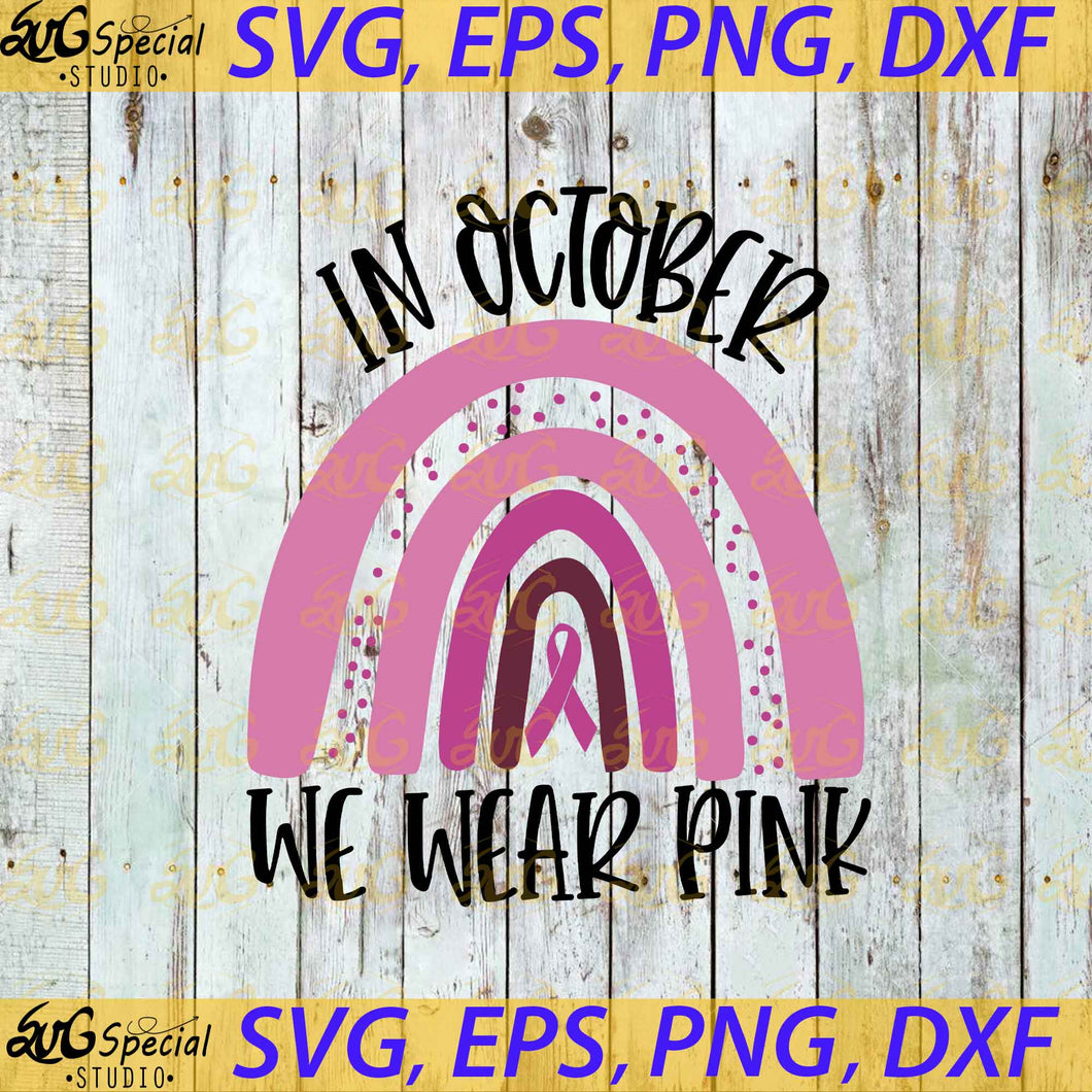 In October We Wear Pink Svg, Pumpkin Breast Cancer Awareness Svg, Hand Drawn Leopard, Cancer Svg, Halloween 7