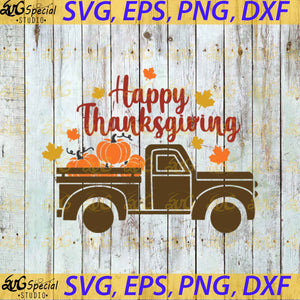 Turkey Truck Svg, Vintage Truck Back Svg, Boys Thanksgiving Svg, Thanksgiving Svg, Cricut File, Clipart, Oliver Svg, Png, Eps, Dxf 2