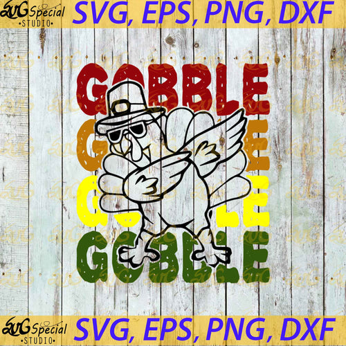 Kids thanksgiving Svg, Gobble Gobble Svg,Layered Dabbing Turkey Svg, Children's Boys Girls Fall Svg, Thanksgiving Svg, Cricut File, Clipart