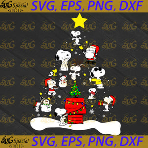 Snoopy and Woodstock Christmas Tree Svg, Cricut File, Clipart, Christmas Tree Svg, Christmas Svg, Merry Christmas Svg, Png, Eps, Dxf