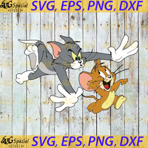 Tom And Jerry Svg, Tom And Jerry cute, Mouse Cute, Disney svg, Cartoon svg, Clipart, Cricut file, Svg, Png, Dxf, Eps