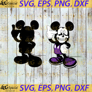 Mickey Mouse Svg, Mickey Svg, Mickey Cut File, Silhouette, Skull face mask, Clipart, Halloween Svg, Cartoon Svg