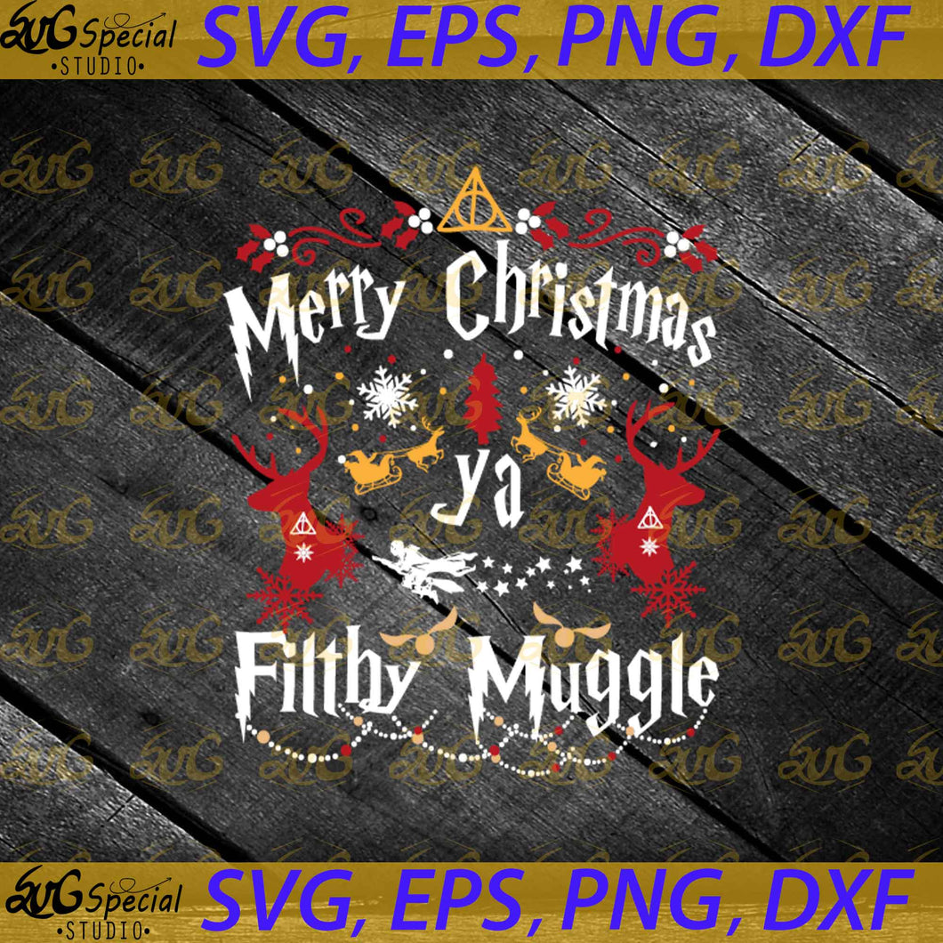 Funny Harry Potter Merry Christmas ya Fillhy Muggle Christmas Svg, Christmas Svg, Cricut File, Clipart, Harry Potter Svg