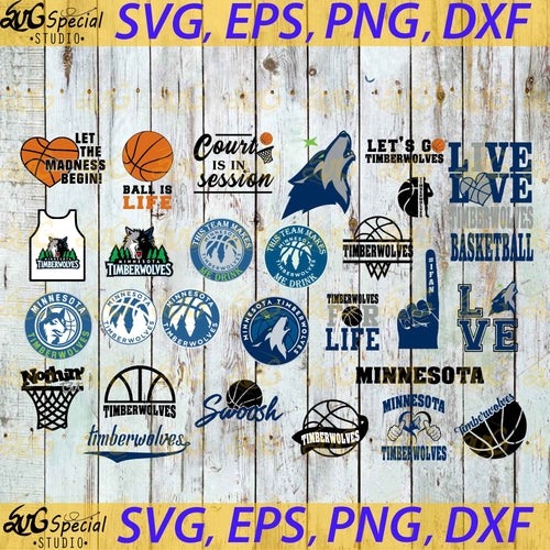 Minnesota Timberwolves Svg, Minnesota Timberwolves, Minnesota Timberwolves Basketball, Basketball Svg, Sport Svg, Bundle, Cricut File, Clipart, Basketball Mom Svg, Love Basketball Svg, Png, Eps, Dxf1