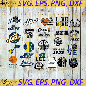 Utah Jazz Svg, Utah Jazz, Utah Jazz Basketball, Basketball Svg, Sport Svg, Bundle, Cricut File, Clipart, Basketball Mom Svg, Love Basketball Svg, Png, Eps, Dxf1