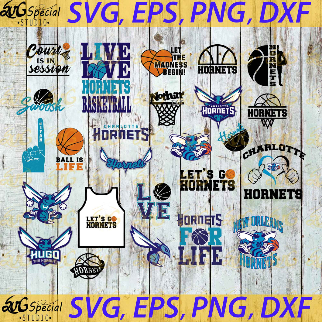 Charlotte Hornets Svg, Charlotte Hornets, Charlotte Hornets Basketball, Basketball Svg, Sport Svg, Bundle, Cricut File, Clipart, Basketball Mom Svg, Love Basketball Svg, Png, Eps, Dxf1