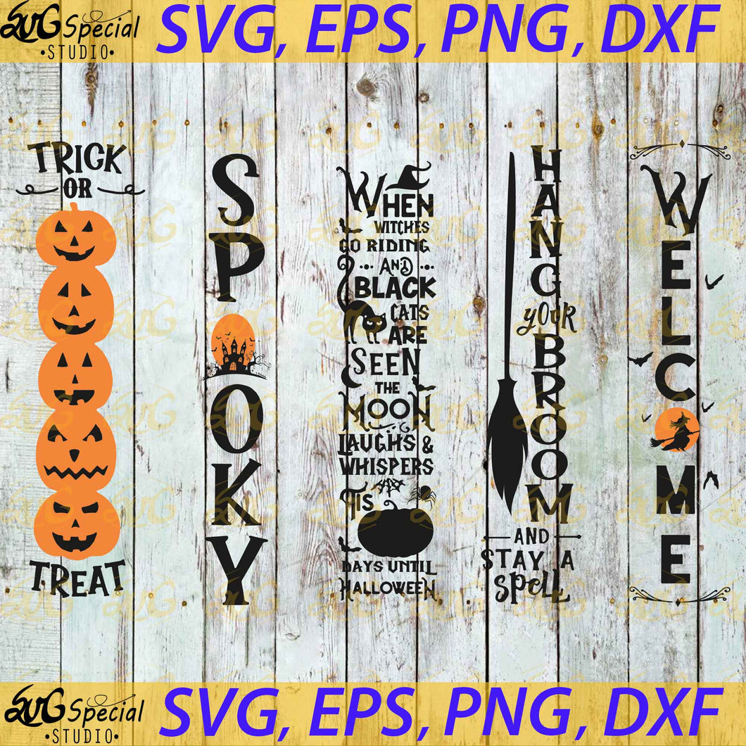 Halloween Front Porch Sign Svg, Cricut File, Svg, Bundle Svg, Halloween Svg, Pumpkin Svg