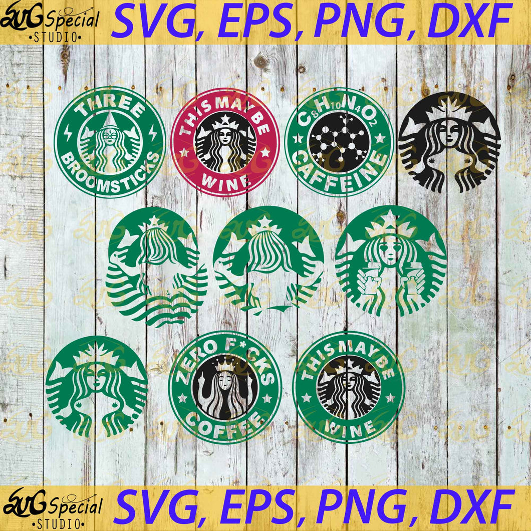 Starbucks Svg, Bundle, Cricut File, Funny Coffee Svg, Gamer Svg, Caffeine Svg, Wine Svg