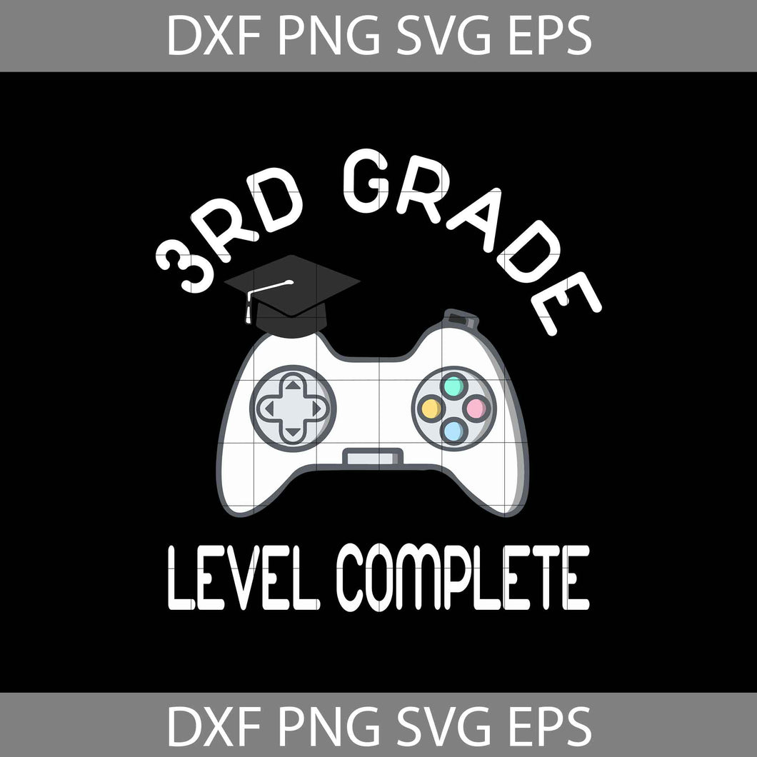 3rd Grade level complete svg, Graduation svg, cricut file, clipart, svg, png, eps, dxf