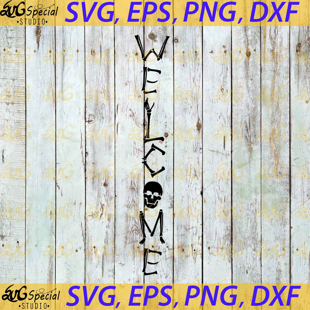 Pirate Welcome Sign Svg, Skeleton Welcome Sign Svg, Vertical Signs Svg, Porch Sign Svg, Halloween Svg
