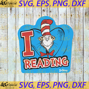Read Books Svg, Cricut File, Clipart, Funny Hat, I Reading Svg, Png, Eps, Dxf