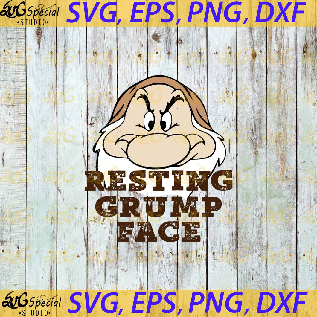 Disney Adult Svg, Grumpy Svg, Resting Grump Face Svg, Disney Svg, Cricut File, Clipart, Christmas Svg, Cartoon Svg, Png, Eps, Dxf