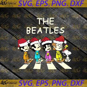 The beatle and Snoopy Abbey Road Svg, Christmas Svg, Merry Chistmas Svg, The Beatles Svg, Cricut File, Clipart, Snoopy Svg, Png, Eps, Dxf
