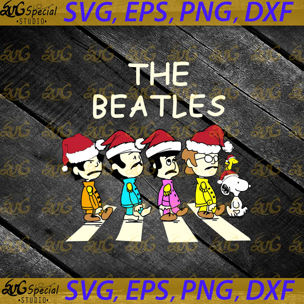 The beatle and Snoopy Abbey Road Svg, Christmas Svg, Merry Chistmas Svg, The Beatles Svg, Cricut File, Clipart, Snoopy Svg, Png, Eps, Dxf