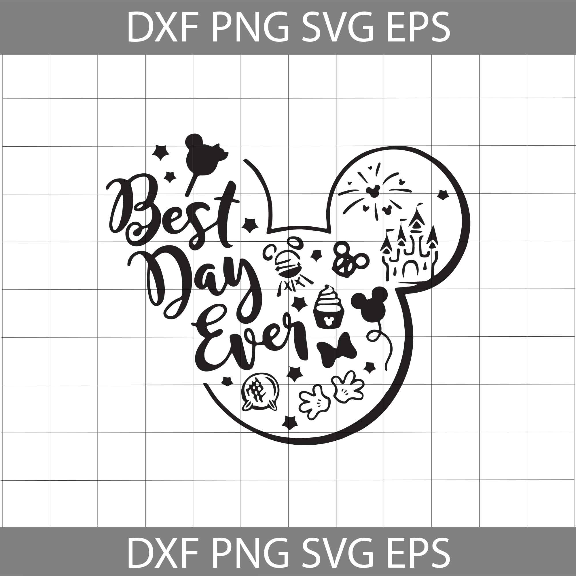 Best Day Ever Svg, Mickey Mouse Head Svg, Cricut File, Clipart, Svg, Png,  Eps, Dxf | Svgspecial